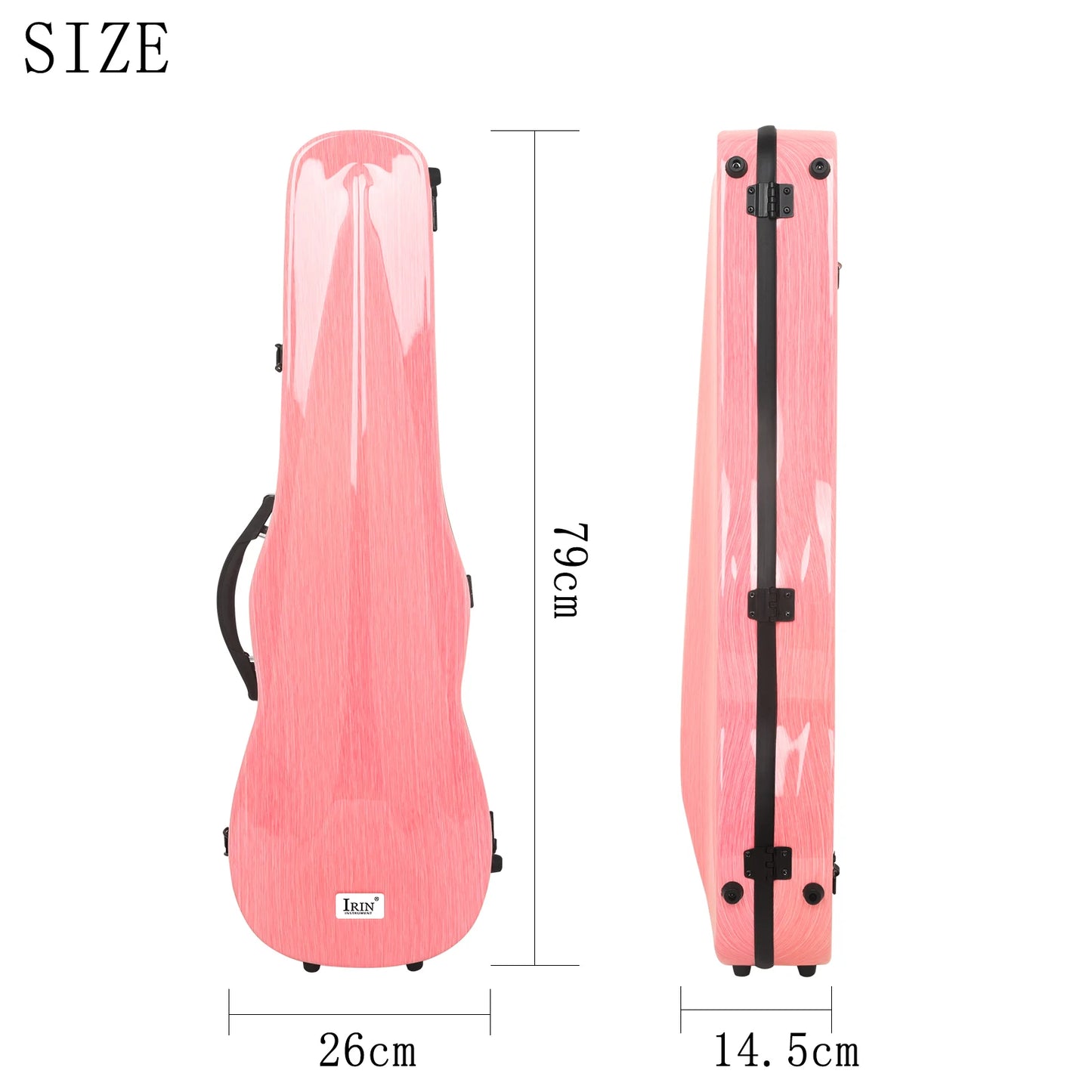 4/4 Violin Case High Quality Carbon Fiber Hard Shell Super-Light Triangular Box with Hygrometer Carrying Suitcase Violin Box
