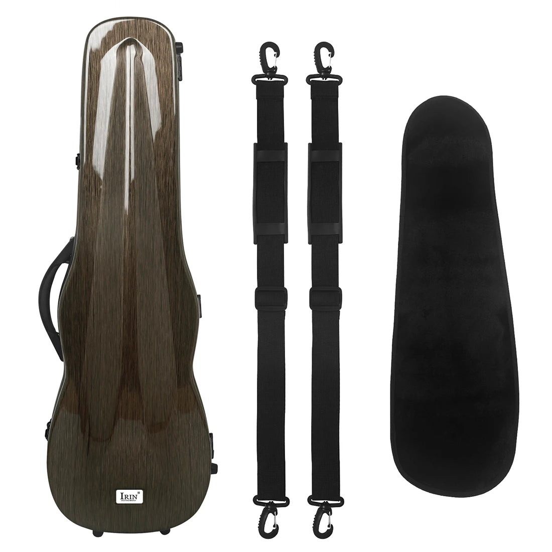4/4 Violin Case High Quality Carbon Fiber Hard Shell Super-Light Triangular Box with Hygrometer Carrying Suitcase Violin Box