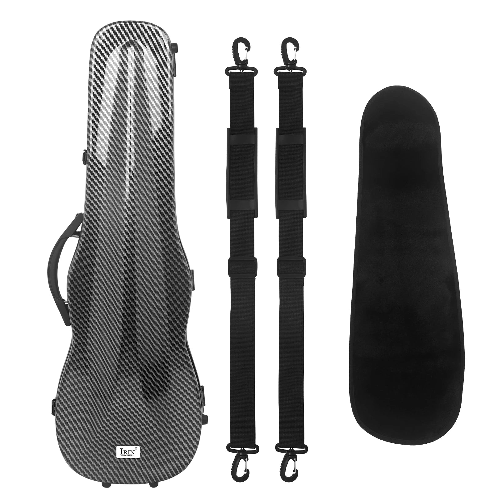 4/4 Violin Case High Quality Carbon Fiber Hard Shell Super-Light Triangular Box with Hygrometer Carrying Suitcase Violin Box