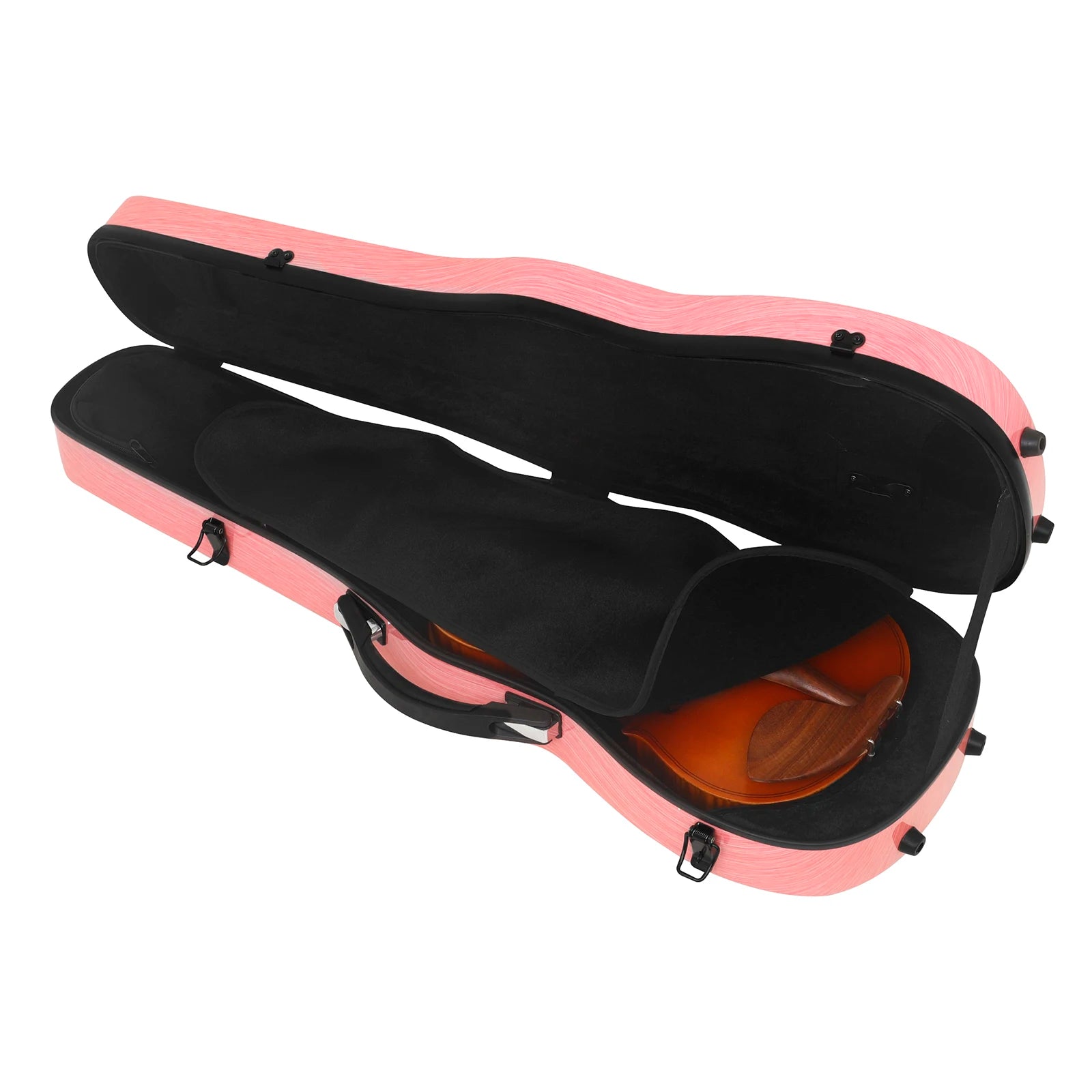 4/4 Violin Case High Quality Carbon Fiber Hard Shell Super-Light Triangular Box with Hygrometer Carrying Suitcase Violin Box