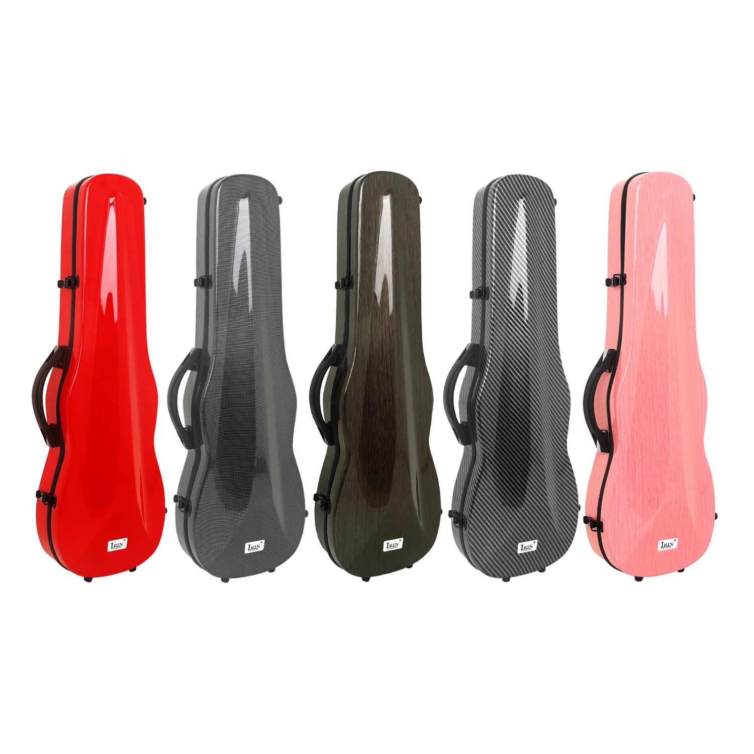 4/4 Violin Case High Quality Carbon Fiber Hard Shell Super-Light Triangular Box with Hygrometer Carrying Suitcase Violin Box