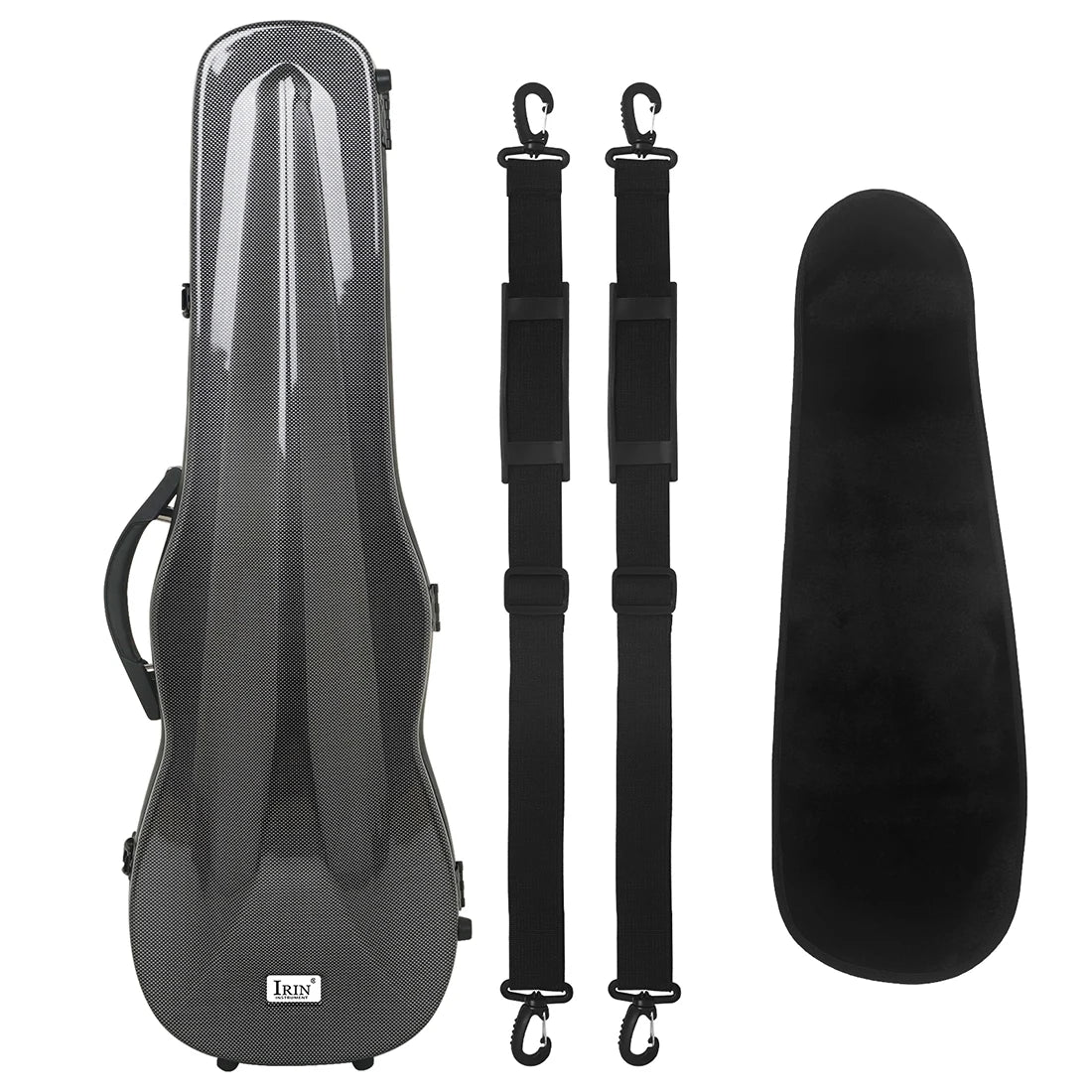 4/4 Violin Case High Quality Carbon Fiber Hard Shell Super-Light Triangular Box with Hygrometer Carrying Suitcase Violin Box